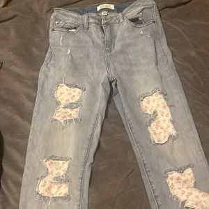 Judy blue skinny fit floral patchwork jeans